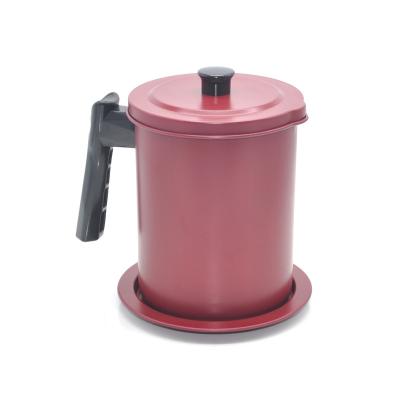 China Red Color Stainless Steel Sustainable Oil Pot Filter for sale