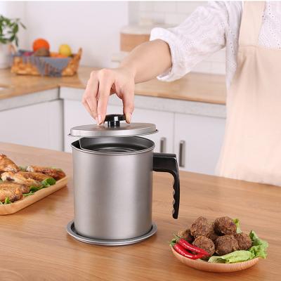 China 1.4L/1.7L Sustainable New Cooking Oil Storage Can Oil Dispenser Container Reservoir Jar Bottles Strainer Filter Kitchen for sale