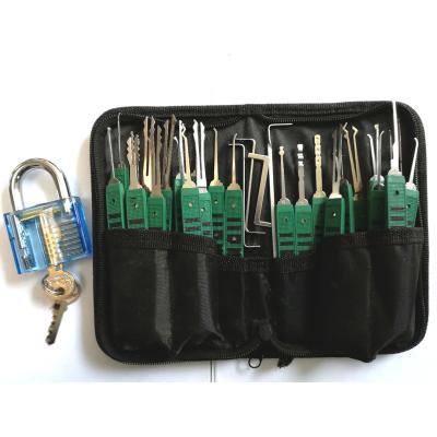 China Locksmith Common Stainless Steel Lock Pick Set Without Lock for sale