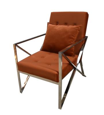 China Leisure Stainless Steel Frame Super Comfortable High Quality Lounge Dining Chair Wholesale Modern Luxury Fabric Dining Chair for sale