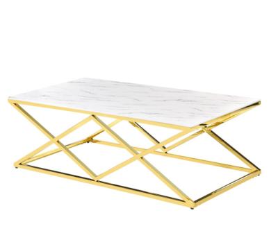 China New design luxury modern cheap factory direct style furniture stainless steel home coffee table for sale