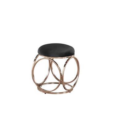 China Modern Designer Luxury Round Stool Stainless Steel Living Room Fashion Modern Newest Stools Hot Sale for sale