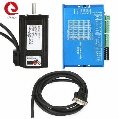 China NEMA24 2PH Nema 23 Stepper Motor Kit 88mm 3N.M 5A HSS60 6A Hybrid CNC Controller Kit for sale