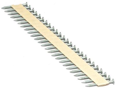 China Flatbed 21 Degree 3 x .120 in 75mm Pneumatic Nail Framing Bright Smooth Leg Prego Assembled Paper Strip Framing Nail for sale