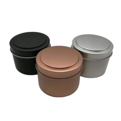 China Gift & Wholesale Craft Round Shape Metal Tin Box Candle Tin Box 2oz 4oz 6oz 8oz Soy Wax Candles Packaging for sale