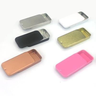 China 2022 Hot Sale Empty Metal Recyclable Small Tin Can Slide Tin With Lids Mini Mint Tin Packaging for sale