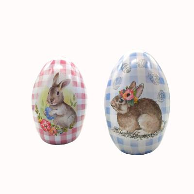 China 2022 New Printing Empty Metal Tin Box Easter Egg Food Grade Easter Egg Tin For Chocolate Gift Packaging for sale