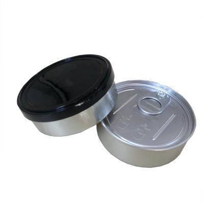 China Recycled Materials Custom 100ml Tins 3.5g Pressitins Self Hand Seal Metal Box 73X23 Mm Narrow Stickers Labels Tuna Packaging Tin Can for sale