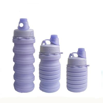 China Bicycle Drinking Water Silicone Folding Sports Folding Minimalist Portable Plastic Water Bottle for sale