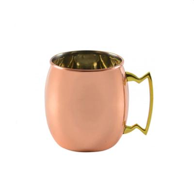 China Stocked Hot Style Coffee Mug Wall Moscow Mule Individual Stainless Steel Copper Half Mug for sale