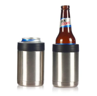 China Traditional Stainless Steel Cooler Metal Beverage Beer Cola Can Cooler 12oz Skinny Box Cooler for sale