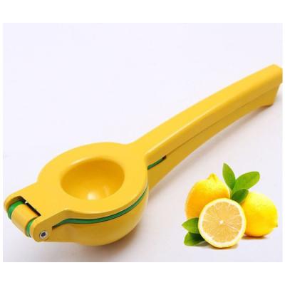 China Stored Yellow Premium Quality Aluminum Alloy Juice Squeezer Hand Press Citrus Lemon Fruit Juicer Squeezer for sale