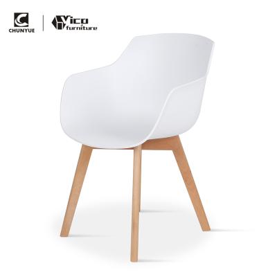 China OTHER Modern Design White Armrest Plastic Chair Specification for sale