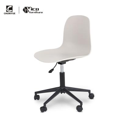 China China manufacturers armless plastic pp swivel swivel office chair for sale