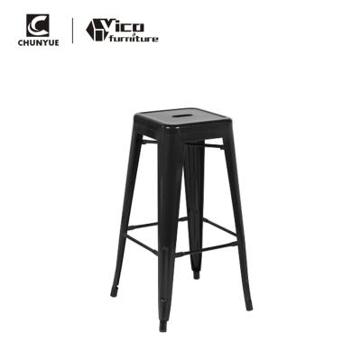 China Industrial Wholesale Stackable Outdoor Cast Iron Bar Retro Replica Steel Stool for sale