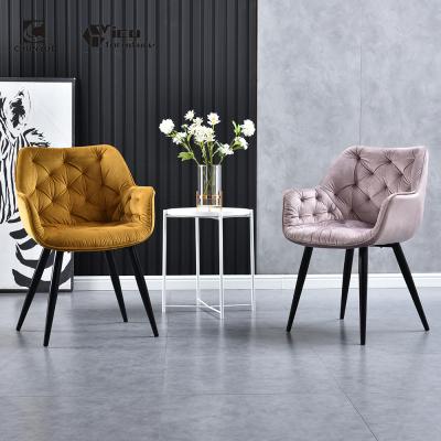 China Luxury Modern Elegant Nordic Upholstered Dining Chair for sale