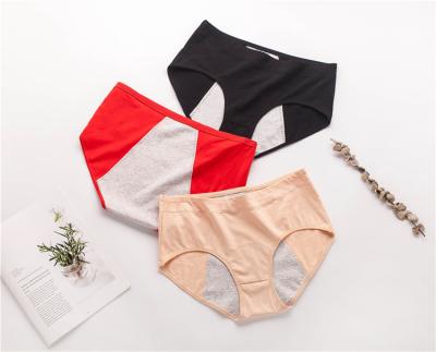 China Antibacterial High Waist Plus Size Leak Proof Cotton Underwear Period Panties Panties Sanitary Women For Periods for sale