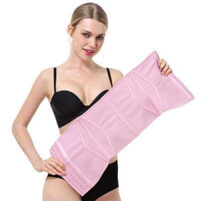 China Sauna 2021 Hot Private Label Weight Loss Tummy Women Neoprene Band Corset Antibacterial Blue Trimmer Belt Waisted Shapers With Hooks for sale