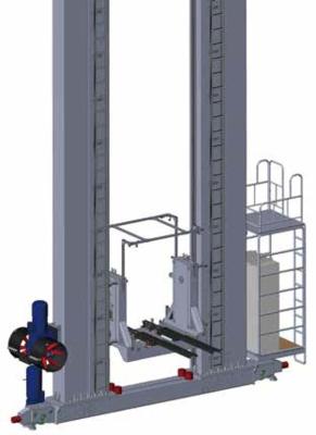 China 3000kg Net Load ASRS Stacker Crane Special Shaped crane stacker for sale