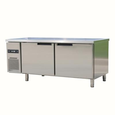 China Hot Selling Stainless Steel Counter Top Freezer Pizza Table Under Counter Bar Fridge Refrigerated Chiller Fridge With Good Price for sale