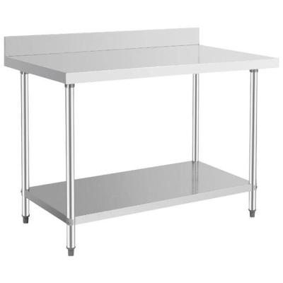 China Assemble Commercial Kitchen Stainless Steel Worktable With Back Liner Worktable for sale