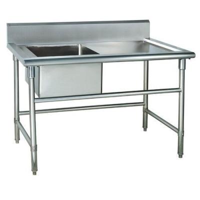 China Factory Purchase Kitchen Stainless Steel Sink Work Table Waste Collection Single Or Double Bench For Hospital Kitchen Door Industrial for sale