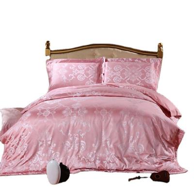 China 100% Cotton Wedding Jacquard Bedding Set Disposable Custom Bedspread Luxury Bedding Set for sale