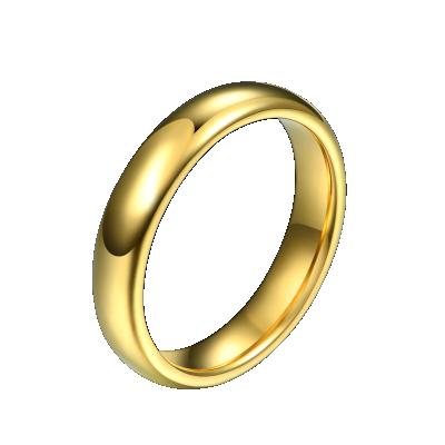 China Romantic Wholesale Simple Gold Filled Gold Plated Tungsten Ring Wedding Bands for sale