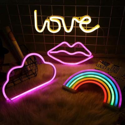 China Optional Customized Wholesale 72 Styles Led Colorful Neon Light Rainbow Neon Sign For Room Home Party Wedding Decoration Christmas Gift Neon Lamp for sale