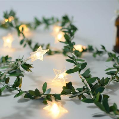 China Leaf Leaf Rattans Star Bubble Ball LED String Lights Battery Power Christmas Decoration Wedding Valentine Birthady Party Home Decor for sale