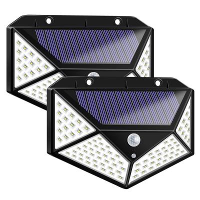 China 100/114 LED Garden Light Outdoor Waterproof Solar PIR Motion Sensor Street Light Solar Powered Lamp For Garden Decoration 3 Modes for sale