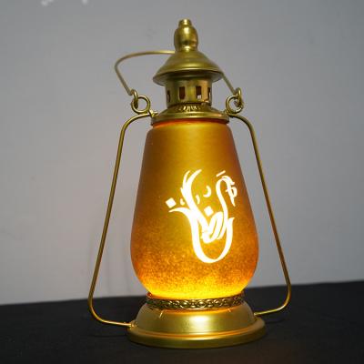 China Ramadan Lantern Hanging Decor Led Light Eid Mubarak Ornament Muslim Party Lamp Lantern For Ramadan Night Lights Lamp Decoration for sale