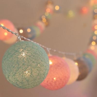 China Decoration 20 LED Cotton Ball Garland String Lights Christmas Fairy Lighting Strings for Xmas Outdoor Party Wedding Holiday Home Decoration for sale