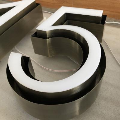 China For Advertising Hot Selling Customizable Advertising, Commercial, Display Stainless Steel Back Track Letters for sale