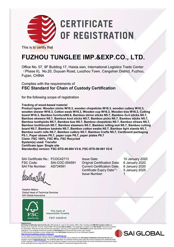 FSC - Fuzhou Tunglee Imp. & Exp. Co., Ltd.