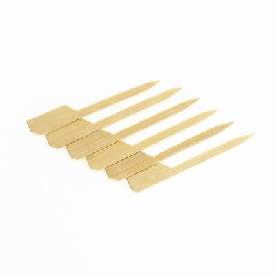 China Easily Cleaned Flat Kebab Export Standard Paddle 3.5 Inch Bamboo Meat Stick Skewer for sale