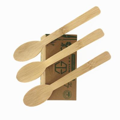 China Disposable Disposable Bamboo Cutlery Biodegradable Dishes Sets Barbecue Bamboo Forks Spoons Knife for sale