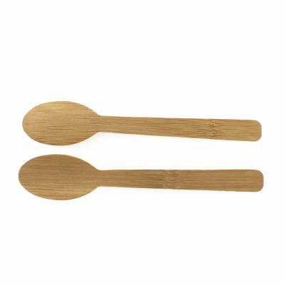 China Eco-friendly Disposable Knife Fork Disposable Bamboo Spoon , Disposable Bamboo Cutlery Set With Paper Bag Package for sale