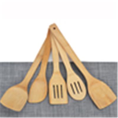 China Sustainable Handmade Wooden Kitchen Set 5 Bamboo Cook Utensil , Wooden Bamboo Utensil For Cook for sale