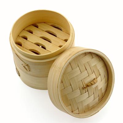 China Miniature Kit Panda 10 Inch 2 Tier Viable Unique Gift Set Bamboo Steamer For Sale for sale