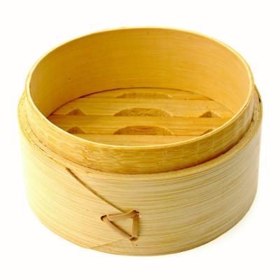 China Happy Home Commercial 6 Inch Sustainable Square Small Bamboo Steamer With Dish for sale