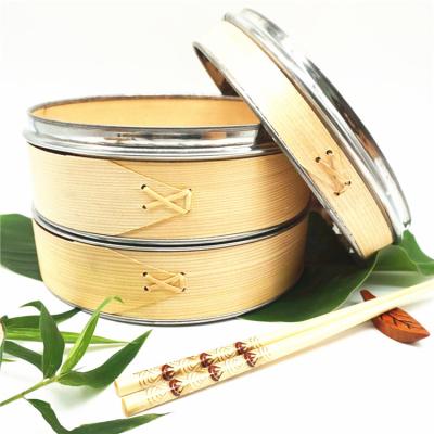 China Stored 10cm To 40cm Steamer Stinless Basket Hand - Woven Extension Bamboo Steamer for sale