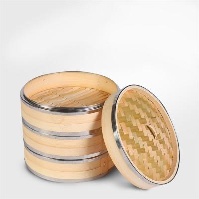 China 2021 Raw Bamboo Steamer Stocked Soup Dumpling Set Gift Basket With Steamer Ring for sale