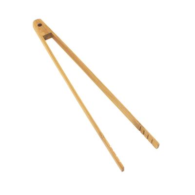 China Sustainable Factory Wholesale Easy Handle Groove Manufacturer Bamboo BBQ Tongs for sale