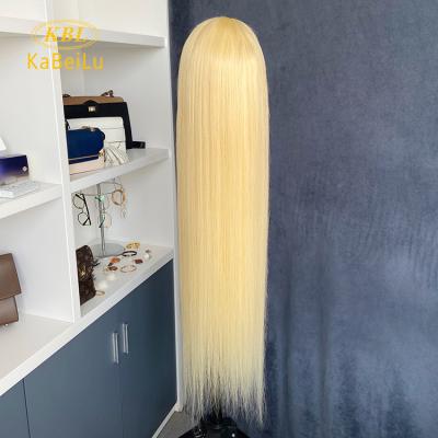 China Good quality lacefront 13x6 perimeter 613 curl lace front wig silky straight wave jerry blucked pre blonde lace wig, malaysian u part wigs for sale