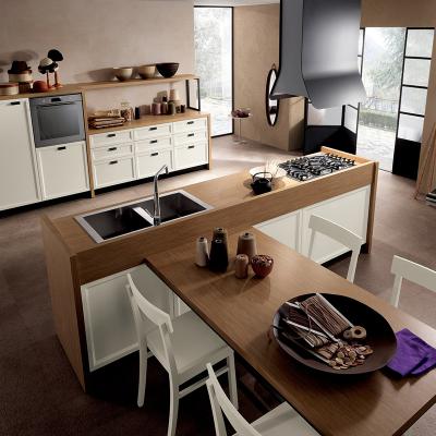 China Durable Cocinas Modular Cabinet MDF Laminate Cupboard Modern PVC Kitchen Design for sale