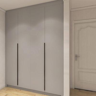 China (Size) Flat Pack Adjustable Custom Glass Door Thermofoil Wardrobes for sale