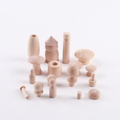 China Europe Unfinished Wooden Peg Dolls For Hand Painting for sale