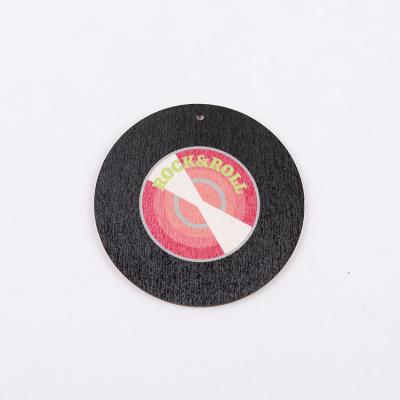 China Europe Custom Printed Wood Round Label Crafts Wood Strip For Gift Wrapping for sale