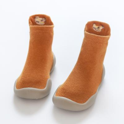 China Unique Soft Rubber Baby Booties Toddler Sock Shoes Baby Boy Shoes Floor Socks Cute Anti-Slip Shoes Girl Socks for sale